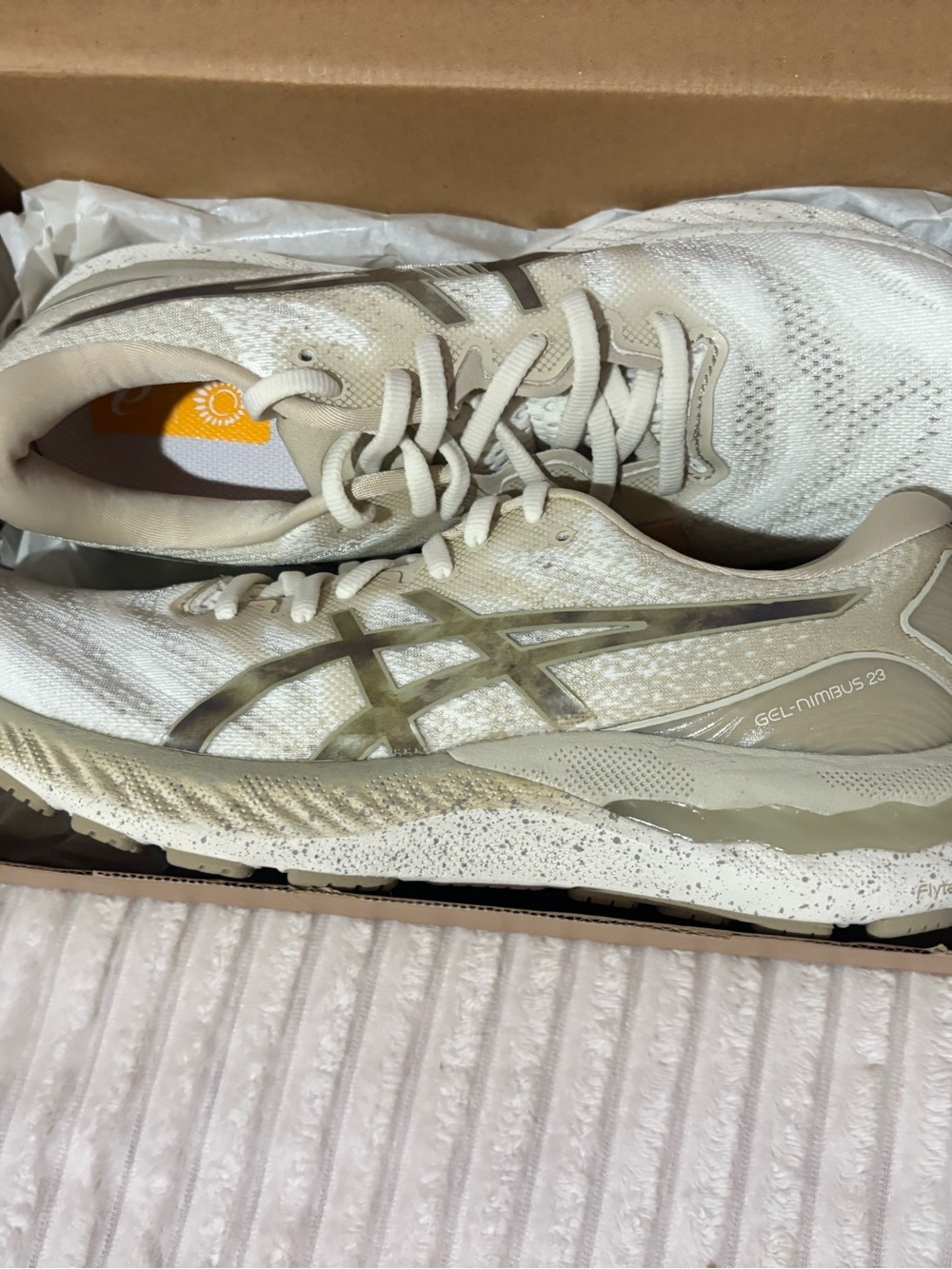 Asics Neutral Running Sneakers in Cream and White - Picture 5 of 5